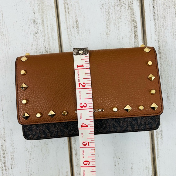 Michael Kors Signature Logo Small Phone Crossbody Bag Wallet - Picture 11 of 13